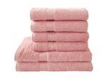 Handtuch Set DYCKHOFF "Siena", rot (rosenholz), Obermaterial: 100% Baumwolle, Handtuch-Sets, in tollen Unifarben