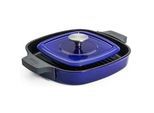 Grillpfanne WOLL "Iron", blau, B:24cm H:4,5cm L:24cm Ø:24cm, Pfannen, 24x24 cm, Induktion