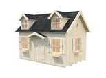 Spielhaus PALMAKO "Marie 5,4 m2", beige (natur), Spielhäuser, KinderB:320cm H:234cm T:222cm, Holzwerkstoff, Spielhaus, mit Vorgefertigte Wandelemente, B:320cm H:234cm T:222cm