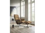 Relaxsessel STRESSLESS "Mayfair", braun (taupe paloma), B:79cm H:102cm T:73cm, Leder PALOMA: PALOMA ist ein durchgefärbtes Semianilin-Möbelleder mit natürlicher Narbung., Sessel, Relaxsessel, mit Cross Base, Größe S, M & L, Holzakzent Braun