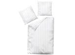 Bettwäsche DORMISETTE Gr. 3, weiß, B/L: 155cm x 220cm, Mako-Damast, B/L: 80cm x 80cm, 1 Stk., Mako-Damast, 100% Baumwolle, Bettwäsche, Bettwäsche