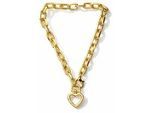 Kette mit Anhänger "Karabiner", Damen, Gr. onesize, Metall, gold, COLLEZIONE ALESSANDRO, Basic, Halsketten, mit herzförmigem Karabiner als Anhänger