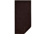 Handtuch VOSSEN Gr. 2, braun (dunkelbraun), B:67cm L:140cm, Walkfrottee, 100% Baumwolle, Handtücher