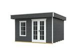 Gartenhaus SKANHOLZ "Breda", grau (schiefergrau), Fußboden im Gartenhaus, Holzwerkstoff, Gartenhäuser, Gartenhaus