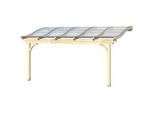 Terrassendach SKANHOLZ "Verona", beige (natur), B:541cm T:239cm, Polycarbonat (PC), Terrassenüberdachungen, Leimholz
