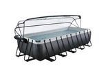 Framepool EXIT "inkl. multifunktionaler Poolabdeckung", schwarz, B:250cm H:122cm L:540cm, Schwimmbecken, BxLxH: 250x540x122 cm, mit Sandfilterpumpe & Sicherheitsleiter