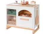Spielküche MUSTERKIND "Taxus, weiß/natur", weiß (weiß, natur), Spielküchen, KinderB:70cm H:62cm T:39cm, Holz, FSC - schützt Wald, B:70cm H:62cm T:39cm