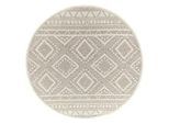 Teppich THE CARPET "Calgary", beige, H:1mm Ø:160cm, Polypropylen, Teppiche, Teppich, moderner robuster In und Outdoor Teppich