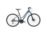Crossrad KROSS "KROSS Crossbike Evado 6.0 28" blau 27 Gänge" Gr. 48, blau (blau, schwarz), Fahrräder, Damen, 48cm, 28 Zoll (71,12cm) hinten: 28 Zoll (71,12cm)