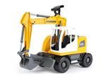 Spielzeug-Bagger LENA "Worxx, Liebherr Compact A918 Litronic", gelb, Spielzeugfahrzeuge, KinderB:19cm H:30cm T:48cm, Kunststoff, Made in Europe, B:19cm H:30cm T:48cm