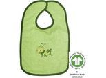 Lätzchen WÖRNER "Grashüpfer hellgrün Riesen-Klettlatz", Baby, grün (hellgrün), Obermaterial: 100% Baumwolle, Lätzchen, Biobaumwolle, mit Klettverschluss, maschinenwaschbar