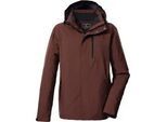 Funktionsjacke KILLTEC "KOW 90 MN JCKT", Herren, Gr. 4XL, mahagoni, Obermaterial: 100% Polyester;Futter: 100% Polyester;Füllung: 100% Polyester, Jacken Funktionsjacke, Wasser- und winddicht, atmungsaktiv, abnehmbare Kapuze, viele Taschen