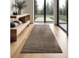 Teppich THE CARPET "Everest", braun, B:80cm H:14mm L:300cm, Polypropylen, Teppiche, Teppich, moderner Wohnzimmer Teppich hohe Flordichte