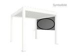 Rollo BIOHORT "für Pergola, weiß, verschiedene Größen", weiß, B:272cm H:235cm, Polyester, Polyvinylchlorid (PVC), Rollos, Sonnenschutzrollo