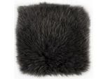 Stuhlkissen LUXOR LIVING "Sitzauflage Lammfell" Gr. 41, schwarz (schwarz, felloptik unifarben), B:34cm H:5cm L:34cm, Lammfell, Dekokissen_Sitzkissen_Kissenhüllen, Stuhlkissen, Sitzauflage, rund oder eckig, echtes Lammfell, auch als 4er Set