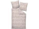 Bettwäsche JANINE "CARMEN S 55131 06 155x200,80x80", sand taupe, B/L: 155cm x 200cm, 1 Stk., 1 Stk., Interlock-Jersey, B/L: 80cm x 80cm, Interlock-Jersey, Obermaterial: 100% Baumwolle, Bettwäsche, Bettwäsche, mit Reißverschluss
