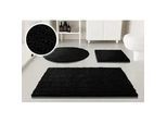 Badematte OTTO HOME "Torrni", schwarz, H:22mm, Polyester, Badematten, Badematte, Badteppich, getuftet, modern, Uni, antirutsch, flauschig, hochflor