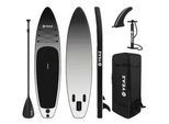 Inflatable SUP-Board YEAZ "SUP Board und Kit BLACK SANDS BEACH - EXOTRACE PRO - SET", grau, Wassersportboards