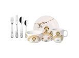 Kindergeschirr-Set VILLEROY & BOCH "Kindergeschirr Set Roar like a Lion 7er Set bunt", bunt, 7 tlg., Porzellan, Geschirr-Sets