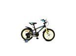 Byox Kinderfahrrad Monster 16 Zoll schwarz, Stützräder, Metall-Rahmen, Klingel