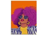 Wandbild ARTLAND "Woman with sunglasses", farbe bild(er): pink, B:90cm H:120cm, Bilder, als Alubild, Leinwandbild, Poster, Wandaufkleber in verschied. Größen