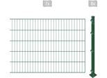 Einstabmattenzaun ARVOTEC "ESSENTIAL 100 zum Einbetonieren", grün (dunkelgrün), H:100cm, Kunststoff, Stahl, Zaunelemente, Zaunhöhe 100 cm, Zaunlänge 2 - 60 m