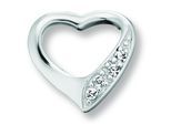 Kettenanhänger ONE ELEMENT "Zirkonia Herz Herz Anhänger aus 925 Silber", silber, Schmuckanhänger, Damen, Silber 925 (Sterlingsilber), Kettenanhänger, Ein Geschenk von Herzen – zart, elegant & voller Symbolik