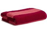 Handtücher MÖVE "Block Streifen", rot (ruby, coral), B:50cm L:100cm, Walkfrottier, Obermaterial: 100% Baumwolle, Handtücher, Handtuch mit Blockstreifen, 100% Premium Baumwolle, Made in Germany