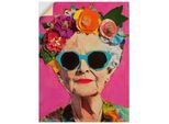 Wandbild ARTLAND "Wild und fabelhaft, Frau mit Blumenkranz", farbe bild(er): farbig, B:30cm H:40cm, Bilder, als Alubild, Leinwandbild, Poster, Wandaufkleber in verschied. Größen