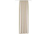 Gardine OTTO HOME "Rudy" Gr. 1, beige, B:140cm H:145cm, Leinenstruktur, Leinen, Polyester, Gardinen, Gardine, Halbtransparent, Leinenlook, Polyester-Leinen Mischung