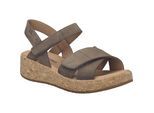 Sandale JOSEF SEIBEL "Evita 03, taupe", Damen, Gr. 36, grau (taupe), Obermaterial: 100% Rindsleder Leather cow., Schuhe Sandale