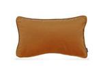 Dekokissen H.O.C.K. "Nobile Samt", braun (honey, orange, unifarben), B:50cm L:30cm, Polyester, Dekokissen_Sitzkissen_Kissenhüllen, Kissenhülle mit Füllung, 1 Stück