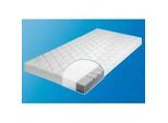 Babymatratze JULIUS ZÖLLNER "Joy, Matratze 60x120, 70x140 cm", Kinder, Gr. 1 (0 kg - 65 kg), 8cm, Polyester Bezug, Material oben: Baumwolle,Polyester Material unten: Baumwolle,Polyester, B/L: 70cm x 140cm, 1 Stk., weiß, Bezug: 65% Polyester, 35% Baumwolle, Matratzen, Matratze für Babys & Kleinkinder, H1, atmungsaktiv