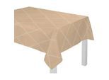Tischdecke ADAM "Casket Valdelana Light" Gr. 6, beige, B:130cm L:220cm, Bio-Baumwolle, Tischdecken, Tischdecke, aus 100% Bio-Baumwolle