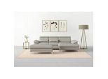 Ecksofa SIT & MORE "Cabrio L-Form, B: 295 cm, mit Sitztiefen-, Arm- & Kopfteilverstellung", grau (hellgrau), B:295cm H:87cm T:180cm, Sofas, Ecksofa, 2 Nierenkissen, Federkern, optional Bettfunktion und Stauraum
