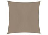 Sonnensegel WINDHAGER "Cannes Quadrat", grau (taupe), B:400cm T:400cm, Polyester, Sonnensegel, 4x4m, taupe