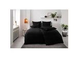 Bettwäsche OTTO HOME "Desner 100% Microfaser, extra weich, allergikerfreundlich", schwarz, B/L: 155cm x 220cm, 1 Stk., 1 Stk., Microfaser, B/L: 80cm x 80cm, 2 Stk., Microfaser, Obermaterial: 100% Polyester, Bettwäsche, Bettwäsche, Premium Qualität, uni, schnell trocknend, pflegeleicht, ab 135x200 cm