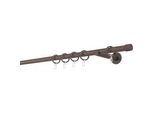 Gardinenstange MYDECO "20mm Cap Wandträger 12 cm", braun, L:370cm, Gardinenstangen