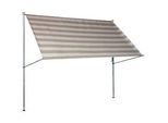Klemmmarkise, grau (taupe, weiß), B:300cm H:275cm, Polyacryl, ANGERER FREIZEITMÖBEL, Markisen