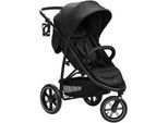Kinder-Buggy HAUCK "Dreiradbuggy, Rapid 3 Air, black", Kinder, schwarz, Kinderwagen, mit schwenk/feststellbarem Vorderrad; Lufträder; bis 22 kg belastbar
