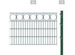 Doppelstabmattenzaun ARVOTEC "ESSENTIAL 80 zum Einbetonieren "Ring" mit Zierleiste", grün (dunkelgrün), H:80cm, Kunststoff, Stahl, Zaunelemente, Zaunhöhe 80 cm, Zaunlänge 2 - 60 m