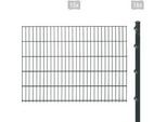 Doppelstabmattenzaun ARVOTEC "ESSENTIAL 103 zum Einbetonieren", grau (anthrazit), H:103cm, Kunststoff, Stahl, Zaunelemente, Zaunhöhe 103 cm, Zaunlänge 2 - 60 m