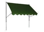 Klemmmarkise, grün, B:300cm H:276cm, Polyester, ANGERER FREIZEITMÖBEL, Markisen