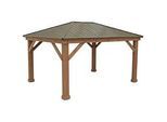 Holzpavillon WESTMANN "Devon 12x16", beige, B/H/T: 371cm x 315cm x 490cm, Pavillons, BxT: 371x490 cm