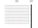 Einstabmattenzaun ARVOTEC "ESSENTIAL 120 zum Aufschrauben", grau (anthrazit), H:120cm, Kunststoff, Stahl, Zaunelemente, Zaunhöhe 120 cm, Zaunlänge 2 - 60 m