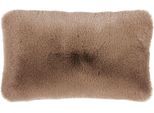 Dekokissen PAD "Evita", beige, unifarben, B:35cm L:60cm, Polyester, Dekokissen_Sitzkissen_Kissenhüllen, Kunstfell