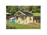 Spielhaus NORDIC HOLZ "LIDO", beige (natur), B:270cm H:210,9cm T:330cm, Holz, Spielhäuser, Spielhaus, BxTxH: 270x330x211 cm