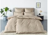 Bettwäsche "Leonore", beige, B/L: 135cm x 200cm, 1 Stk., 1 Stk., Mako-Satin, B/L: 80cm x 40cm, 2, Mako-Satin, Obermaterial: 100% Baumwolle, LEGER HOME BY LENA GERCKE, Bettwäsche, Bettwäsche, Mako-Satin Streifen aus 100% Baumwolle, Größe ab 135x200 cm