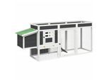 VidaXL Hühnerstall 204 x 50 x 84 cm (L x B x H) grau