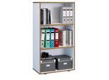 Bücherregal VCM "Holz Büro Regal Bücher Ordner Aktenregal Salia 3f", weiß, B:60cm T:33cm, Regale, Bücherregal